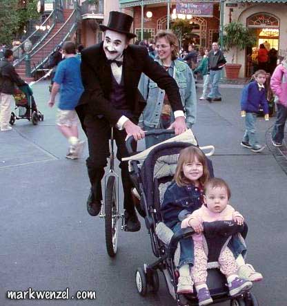 Unicycling Through New Orleans Square